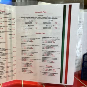Rezzini’s Pizzeria menu 1