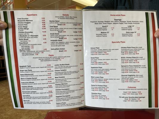 Rezzini’s Pizzeria menu 4